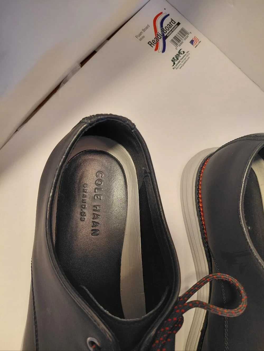 Cole Haan Black Grand OS Derby Shoes with Contrast Stitching